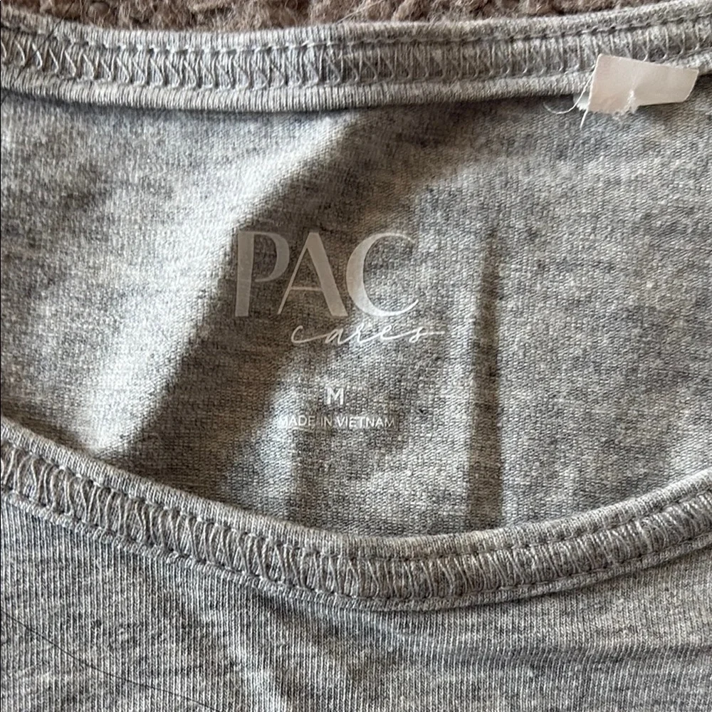 PacSun Gray Asymmetrical Crop Tank Top - Picture 2 of 3